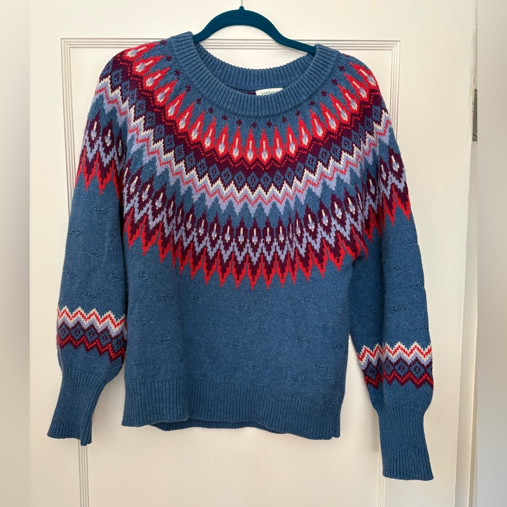 Sundance Eloise Fair Isle crew neck sweater